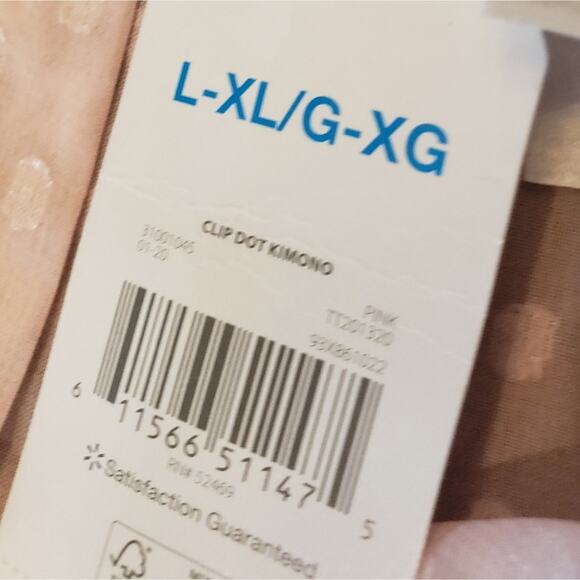 Time and True L/XL pink and white soft and comfy - Picture 5 of 6